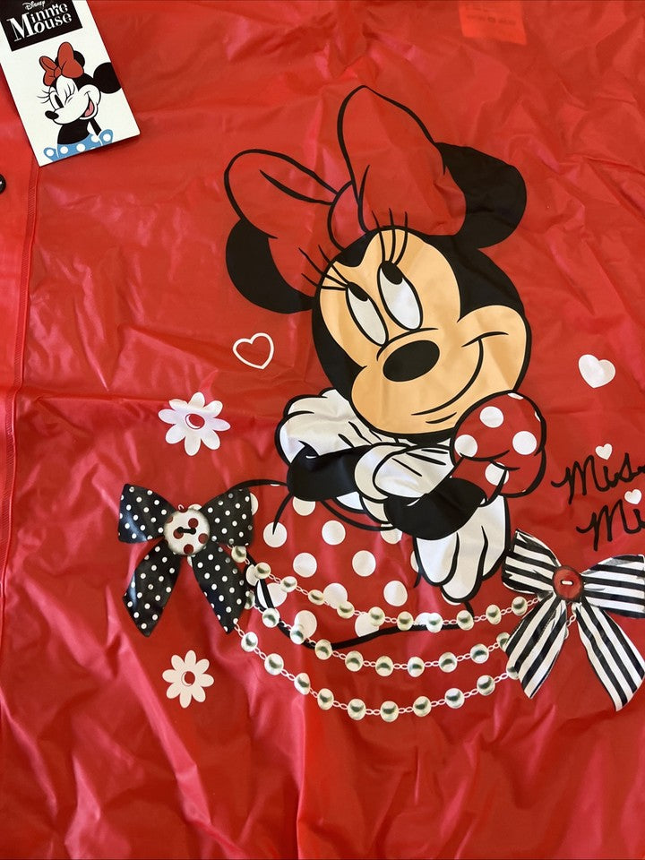 impermeabile mantellina anti pioggia bambina Disney Minnie 5/6 anni Tg S