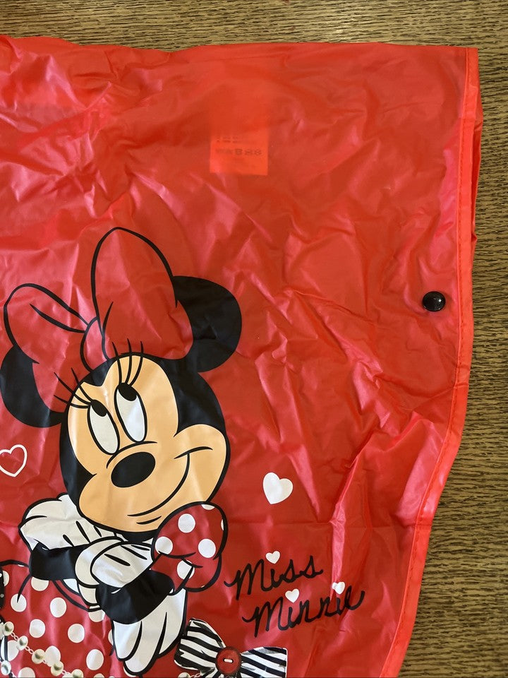 impermeabile mantellina anti pioggia bambina Disney Minnie 7/8 a Tg M