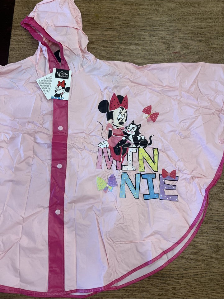 impermeabile mantellina anti pioggia bambina Disney Minnie mouse Tg Unica