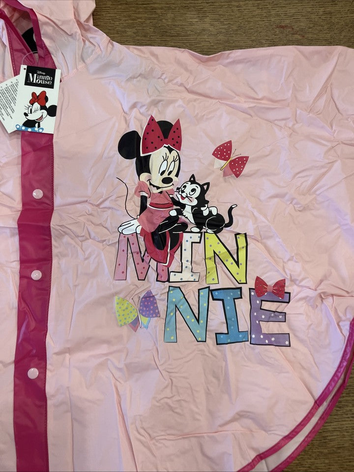 impermeabile mantellina anti pioggia bambina Disney Minnie mouse Tg Unica