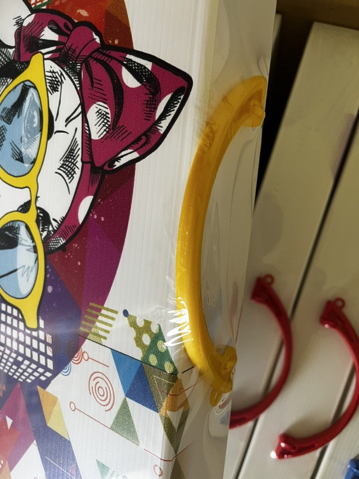 cartellina valigetta scuola disegno arte polionda 56,5x36,5x5,5 manico Giallo