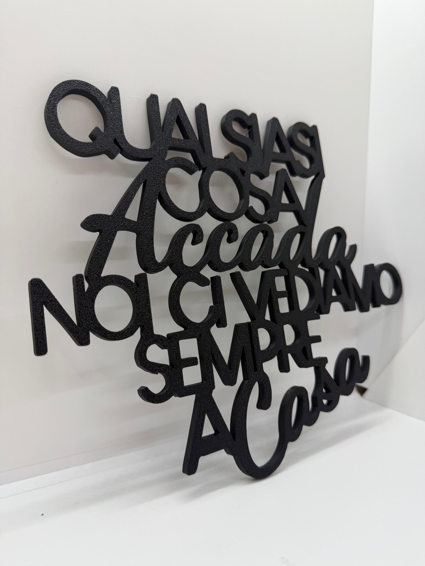 decorazione scritta da appendere "qualsiasi cosa accada noi ci vediamo sempre a casa" home